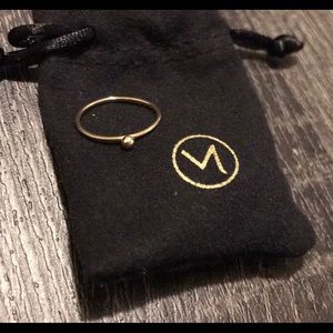 Mejuri 14kt sold out gold sphere ring, size 7